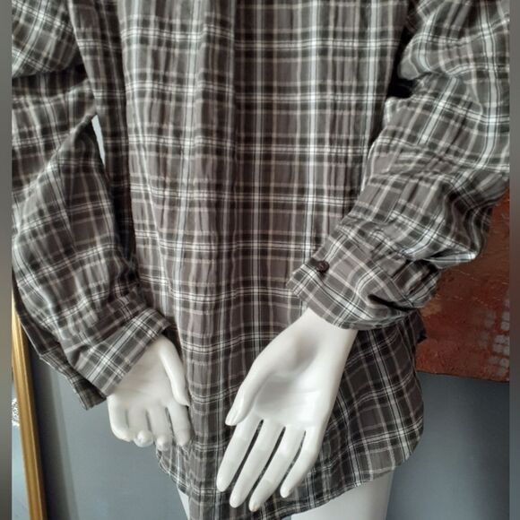 Zara Nwot Cotton Blend Plaid Button-Up Shirt - Picture 2 of 11